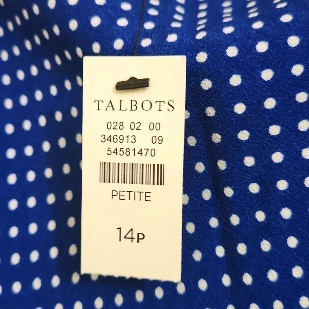 Talbots Polka-dot Flowy Skirt Summer Feminine Party Wedding 14 Formal Modest - Picture 5 of 7
